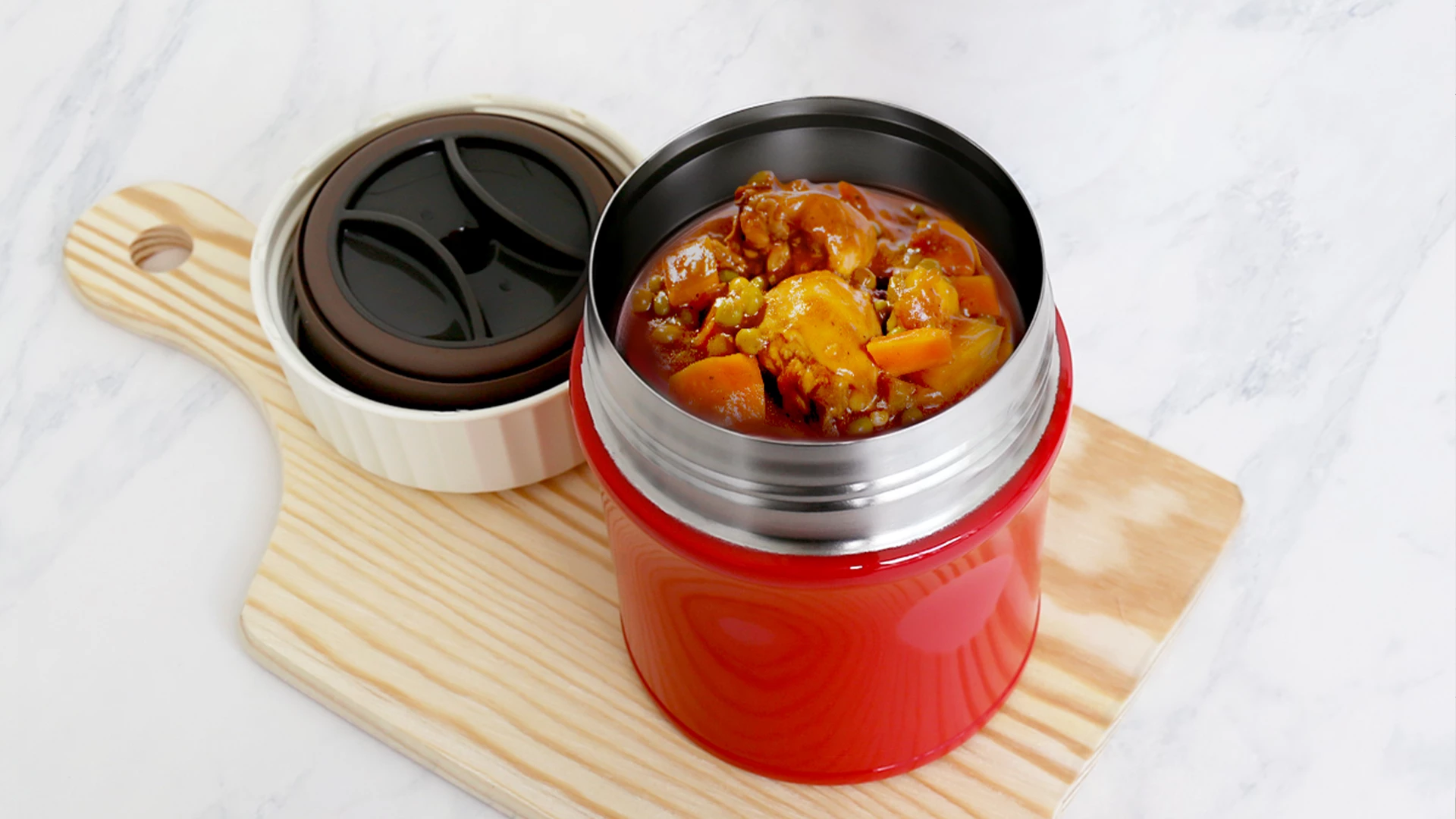 Steps to make warm soup last longer in thermos