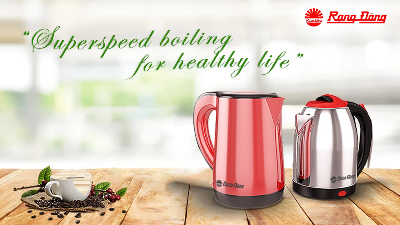 Rang Dong’s electric kettle - Healthy life at a snap thanks to super speed boiling feature