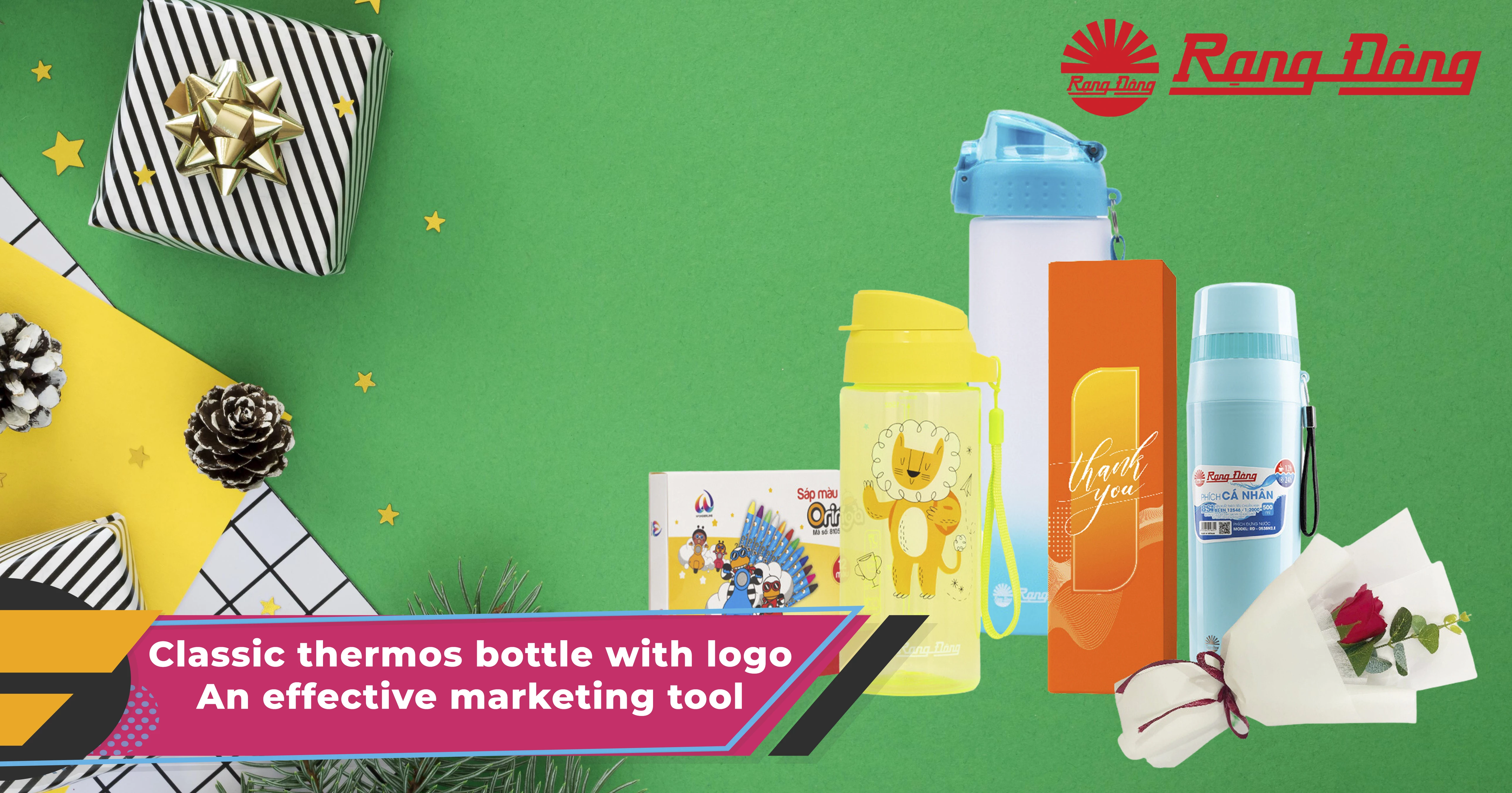 Classic thermos bottle with logo - An effective marketing tool