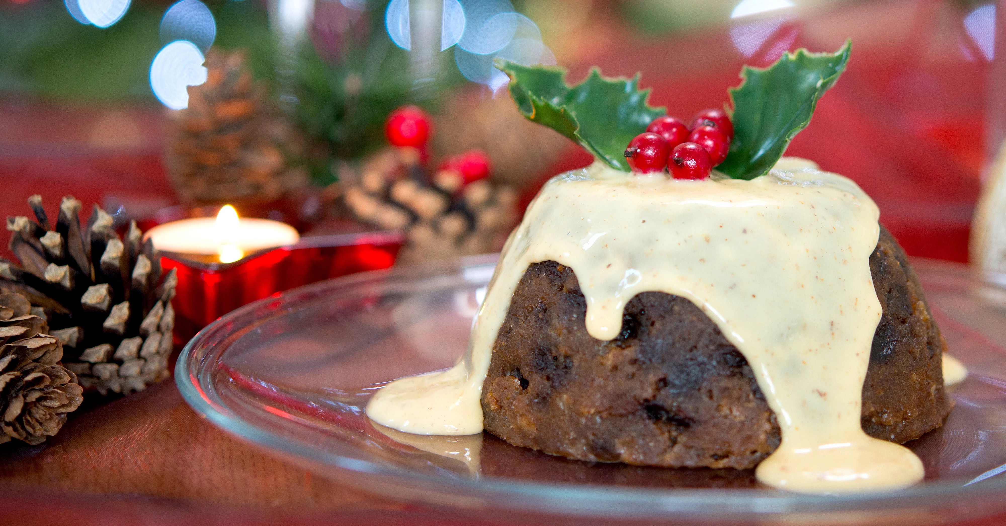 Making delicious traditional Christmas pudding without oven