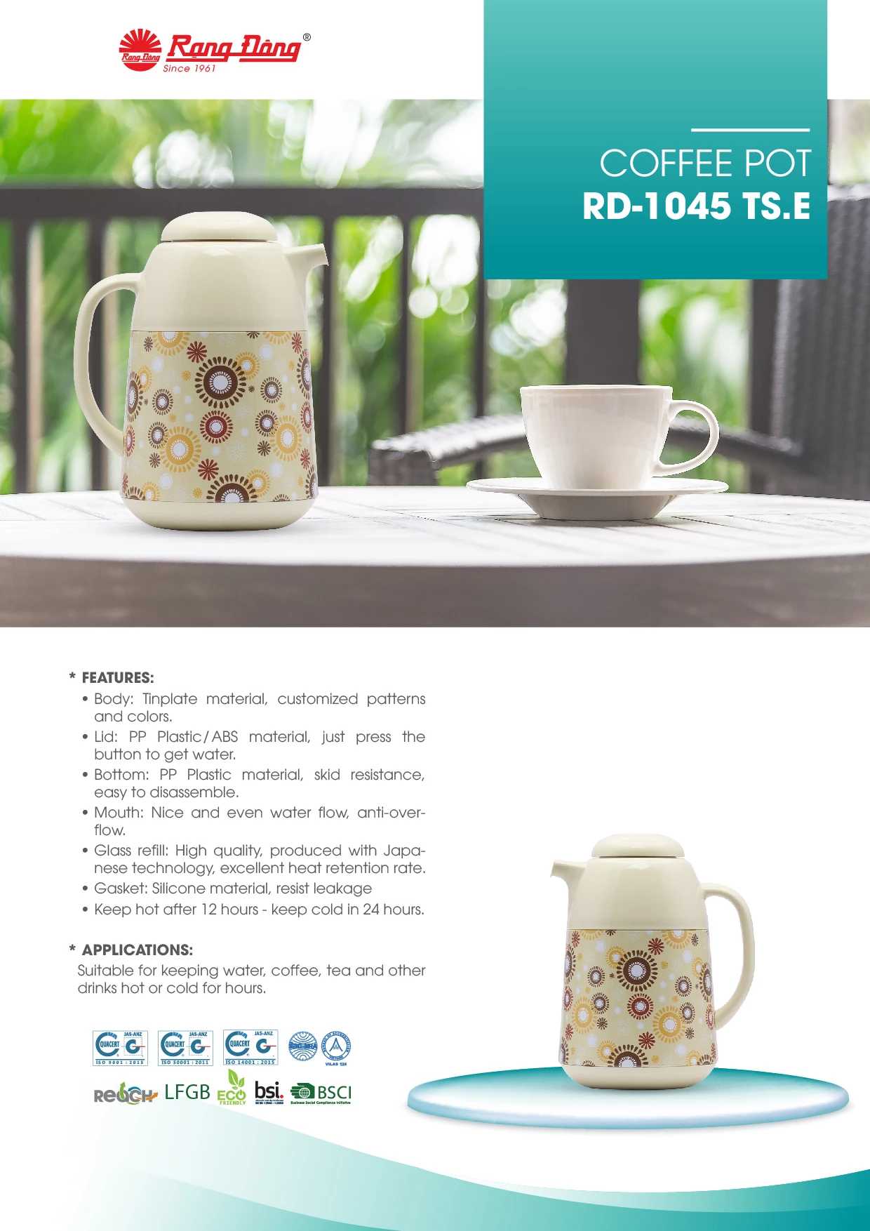 Coffee Pots RD-1045 TS.E