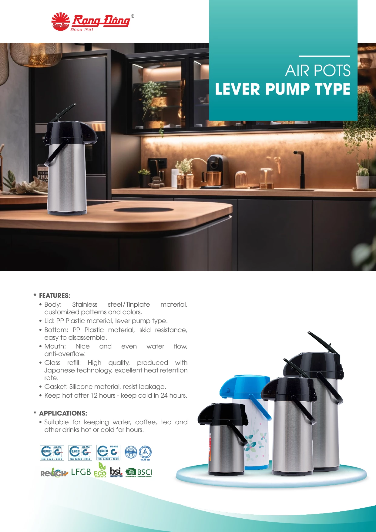 Air Pot Lever pump type airpot