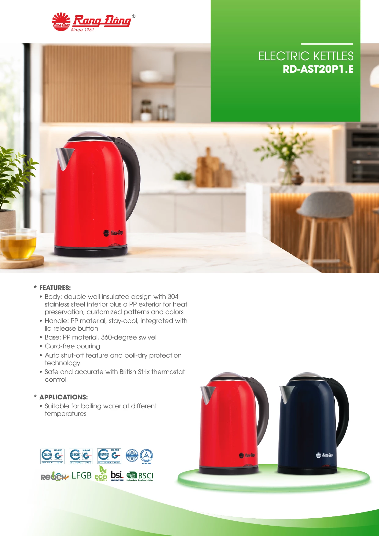 Electric Kettle RD-AST20P1.E