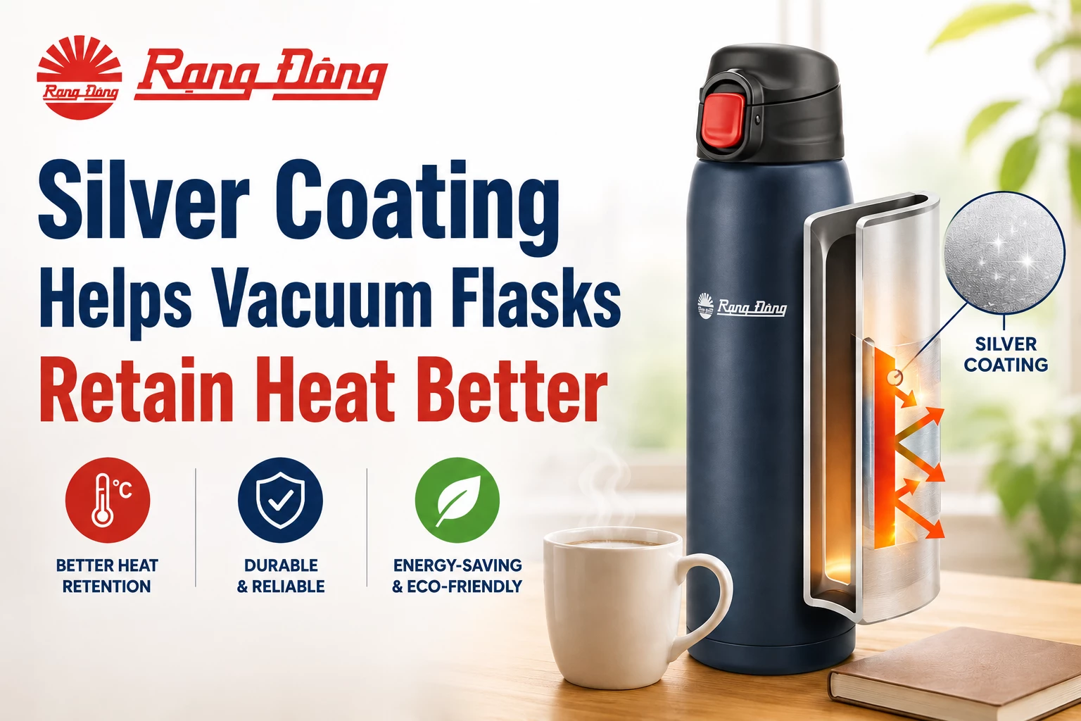 Silver Coating Helps Vacuum Flasks Retain Heat Better