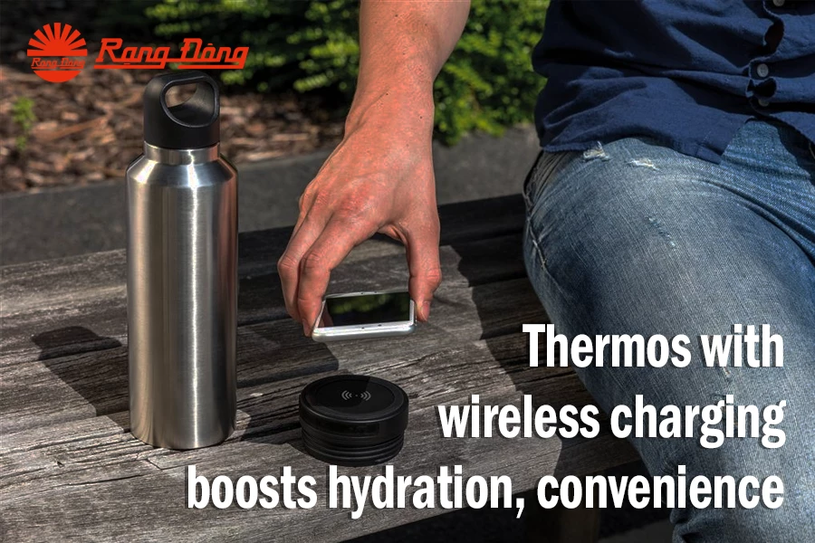 Thermos with wireless charging boosts hydration, convenience