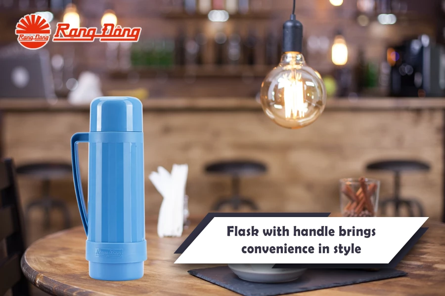 Flask with handle brings convenience in style