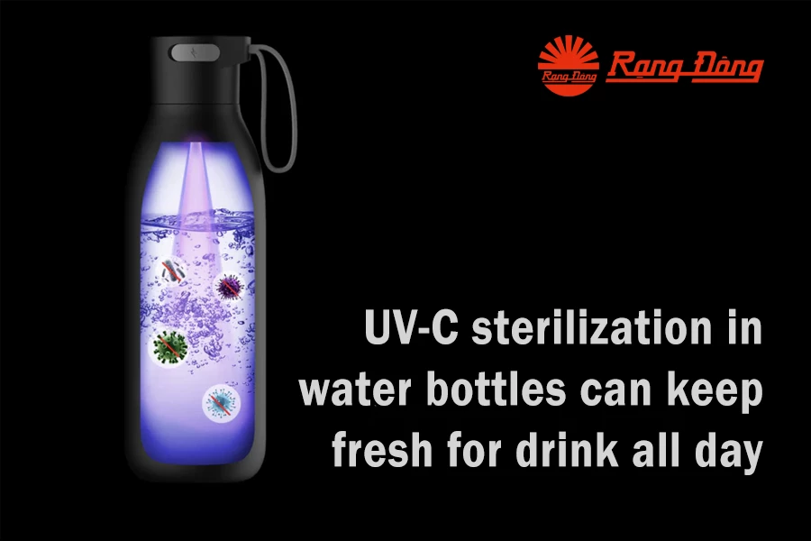 UV-C sterilization in water bottles gives all-day protection