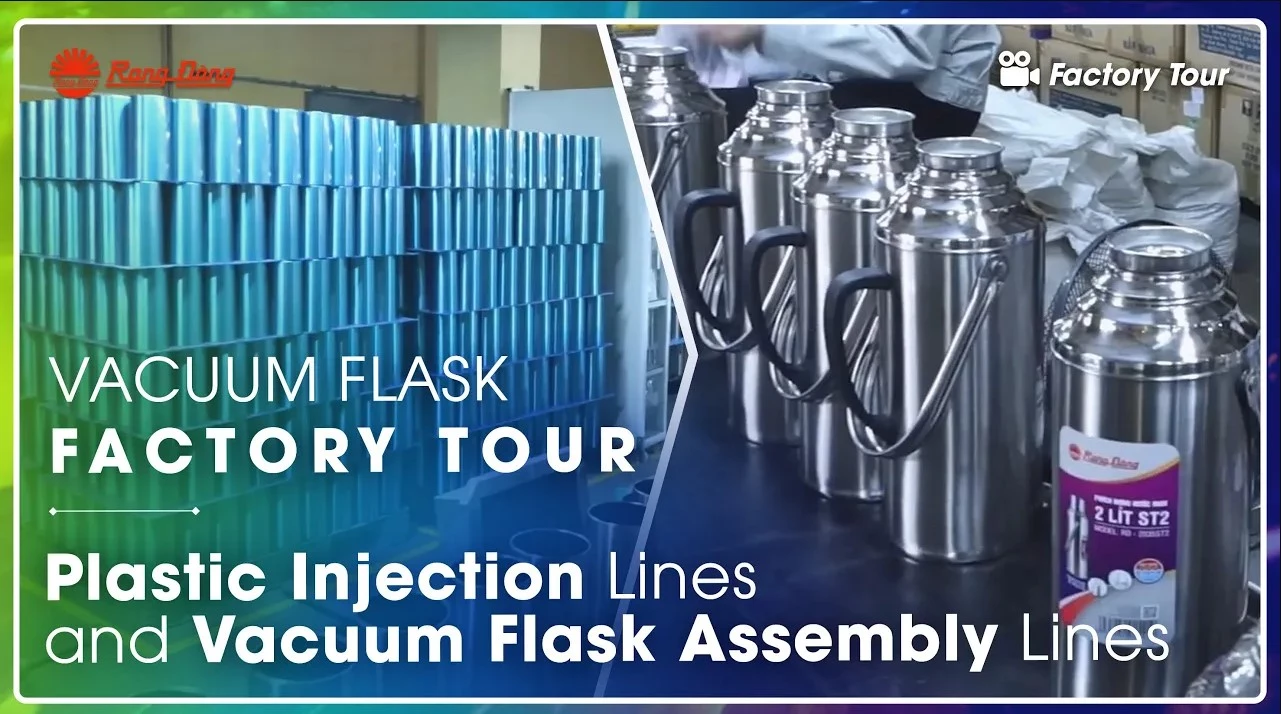 Rang Dong Vacuum Flask Factory Tour || Plastic Injection Lines and Vacuum Flask Assembly Lines